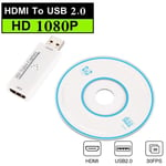 Boîtier d'enregistrement de jeux vidéo Mini HD 1080P,HDMI vers USB 2.0,carte d'acquisition pour ordinateur,Youtube OBS,Etc. Diffusion en direct - Type HD 1080P #A