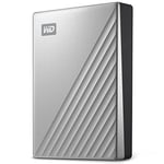 WD 2TB My Passport Ultra, portable external storage, external hard drive, software with defense against ransomware, backup and password protection, Works with PC, Xbox S|X, Playstation, Silver