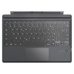 MoKo Clavier Français Compatible avec Microsoft Surface Pro 7 Plus/Pro 7/Pro 6/Pro 5/Pro 4/Pro 3, Clavier AZERTY Bluetooth avec Pivot Rotatif Fin, Batterie au Lithium Intégrée, Gris