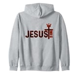 Jesus is my King - Bible True Story - Jesus Happy Zip Hoodie