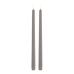 Uyuni Lighting - Taper Candles slim LED-kronelys 2,3x32 cm 2 stk sandstone