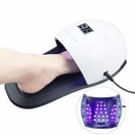 Lampe Sèche Ongles Pied, 48W LED/UV Lampe Minuteur Professionnel de Gel pour Manucure et Pédicure, Panneau Amovible 3 Modes