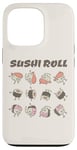 Coque pour iPhone 13 Pro Mignon Kawaii Rouleau de Sushi Dessin animé Dessin animé Japonais Nourriture Anime