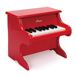 Hape - Petit Piano Rouge en Bois - Instrument de Musique pour Enfant - Jouet Musical d'Apprentissage 3 ans - Fille et Garçon - Idée Cadeau - Beau Piano 18 Touches à la Taille de l'Enfant