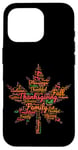 iPhone 16 Pro Thanksgiving Maple Leaf Word Cloud Turkey Day Fall Tradition Case