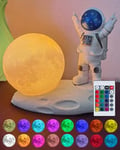 KALAHOL 2024 Upgrade Moon Lamp with Astronaut 3D Print Moon Night Light 16 Colours with Timing, LED Night Light Galaxy Lamp Table Lamp with Remote & Touch Control, Best Gifts for Children and Adults