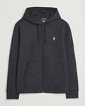 Polo Ralph Lauren Double Knitted Full-Zip Hoodie Black Marl Heather