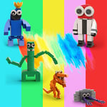 5 x  Roblox Doors Rainbow Friends Figures Building Blocks Set Kids Assembly Toys