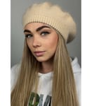 Caskona naisten baretti FIR BERET*03 FIR BARET*03, beige 2000000160887