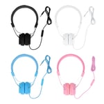 3.5mm Wired Headset With Mic Stereo Foldable Adjustable Headband Inline Cont TDM