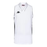 Kappa Cairo Maillot de Basket-Ball Homme, White, FR : 4XL (Taille Fabricant : 4XL)