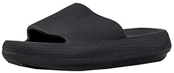 FROGG TOGGS women's Squisheez Comfort Pool Slide, Recovery Sandal, Pillow Slipper, Shower Shoes, Black, 9