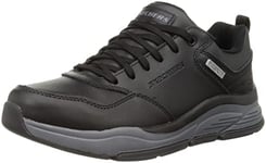 Skechers Bengao - Hombre Men's Sneakers, Black Gray Waterproof Leather, 8 UK