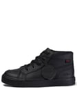 Kickers Tovni Hi Top School Shoe - Black, Black, Size 6 Older