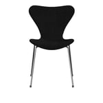 Fritz Hansen - 3107 Sjuan - Helklädd, Tyg, Hallingdal 180 - Ruokapöydän tuolit - Arne Jacobsen - Harmaa - Metalli/Puu/Tekstiili materiaali