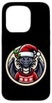 Coque pour iPhone 15 Pro Dessin animé Dragon avec bonnet de Père Noël Noël enfants garçons filles