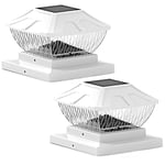 Lifcausal - Lampe solaire d'extérieur étanche pour terrasse, jardin, clôture, portail, poteau lumineux 6 x 6 pouces, batterie 600 mAh, indice