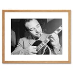 Wee Blue Coo Vintage Music Legend Guitar Player Django Reinhardt Framed Wall Art Print