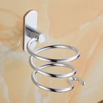 1pc Porte Sèche Cheveux Forme de Spirale, Support Sèche Cheveux et de Lisseur Mural en Aluminium Fixation sans Perçage, Support de Câble pour Cuisine