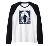 A Christmas Carol with Ebeneezer Scrooge Silhouette Raglan Baseball Tee