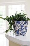 Ivyline Monza Pot de Fleurs d'intérieur Vintage Bleu Diamètre 17,5 cm Taille Unique Bleu