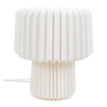 ValueLights White Origami Bedside Table Lamp with Paper Fold Pleated Lampshade Living Room Bedroom Light + LED Bulb