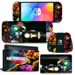 Kit De Autocollants Skin Decal Pour Commutateur Oled Ns Console De Jeu Oled Metroid Metroid Dread, T1tn-Nsoled-0094