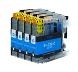 4 Compatible Cyan Ink Cartridges For Brother MFC-J5720DW MFC-J680DW MFC-J880DW