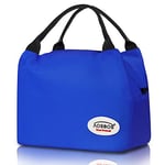 AOSBOS Sac Repas Isotherme Moderne Klein Bleu Sac à Lunch Portable 8,5L Sac Déjeuner pour Femme Homme Enfant, Lunch Bag Cabas Thermique Isolé pour Travail Bureau Pique-nique Plage