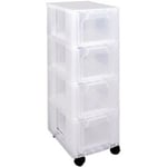 Really Useful Box Storage Box ST4X6CCB 4X6 L Transparent PP (Polypropylene) 24 x 30 x 74 cm