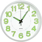 Horloge murale lumineuse Blanc 30 cm, ASAF78321 MaisonChic