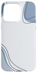 Coque pour iPhone 15 Pro Max Motif tourbillons bleu clair, bleu marine et noir