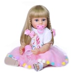 Reborn Baby Dolls 55 Cm 22 'Princesse Réaliste Reborn Babies Filles Toddler Réaliste Baby Doll Full Body Silicone Doll Collectibles, Bouche Magnétique