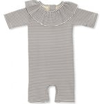 Konges Sløjd UV suit girls – striped navy/nature - 56/62