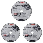 Bosch Accessories 5 disques à tronçonner Expert for Inox (pour acier inoxydable, 76 x 10 x 1 mm, accessoires meuleuse angulaire), Paquet de 3