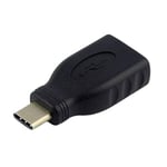 aisens A108 – 0323 – Adaptateur USB 3.1 (5 Gbps, 3 A, Type USB-C/m-a Femelle, pour téléphone Portable et Tablette) Couleur Noir