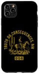 Coque pour iPhone 11 Pro Max Truth or Consequences NM USA Cowboy Horse Design vieilli