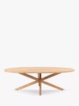 4 Seasons Outdoor Prado Ellipse Garden Dining Table, 240cm, FSC-Certified (Teak Wood), Natural