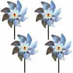 4 PCS Scarecrow Decorative Garden Nails Anti-Pigeon Bird Deterrent Reflective Windmill Windmill Protection Garden - Checkered