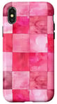 Coque pour iPhone X/XS Rose aquarelle damier IT Dead Lights Pattern --ar 9:16