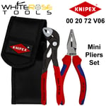 Knipex Mini Pliers Set Belt Tool Pouch 150mm Cobra 145mm Needle Nose 2pc
