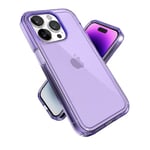 Speck Clear iPhone 14 Pro Case - Drop Protection with Scratch Resistant Dual Layer Slim Phone Case for 6.1 Inch iPhones 14 Pro Cases - Anti-Yellowing & Anti-Fade Case - Amethyst Purple GemShell