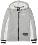 Nike Kids B NK Air Hoodie Fz Sweatshirt - Dark Grey Heather/Sail/Black/Sai, Small