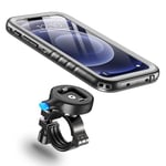 Cozycase Support pour iPhone 12 Pro Max Velo Moto Etanche - 【Anti Vibration- Rotatif】 Metal Suport Telephone Vélo Route/VTT/Scooter/Trotinette/Guidon/Bicyclette avec Écran Tactile Pluie Bike Holder