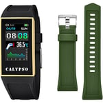 CALYPSO Montre modèle K8502 / 4 de la Collection SMARTWATCH, boîtier 23,80/41,30 mm avec Bracelet en Caoutchouc Noir pour Femme K8502/4