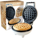 ScrapCooking - Mini Waffle Factory « Classic » - Mini Gaufrier Rond avec Plaque Chauffante Anti-Adhérente - Machine à Gaufres - Appareil Idée Cadeau Pâtisserie Cuisine - Recette Incluse - 3885