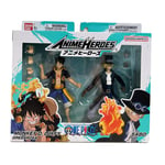 Pack de 2 Anime Heros One Piece - Luffy vs Sabo (version Dress Rosa)