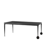 Magis - Big Will Extending table Black aluminium frame/Black top - Matbord - Philippe Starck - Svart - MDF/Metall