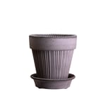 Bergs Potter - Simona Pot W Saucer 16 cm Grey - Grey - Krukor