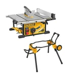 DEWALT MACHINES Pack Scie sur table Ø250mm 2000W DWE7492-QS avec piètement roulant DWE74911-XJ